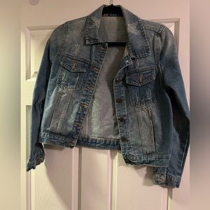 Distressed Denim Jean jacket